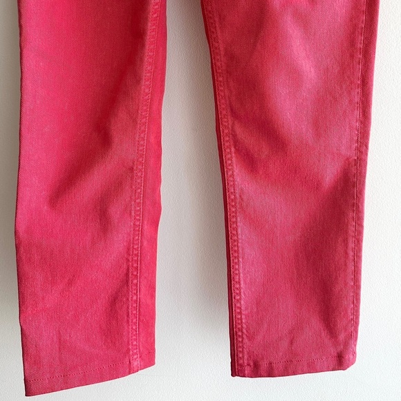 Sandro Paris Cropped Red Denim Jeans, Size 38 (EU) / Size 8 (US) - Picture 5 of 16